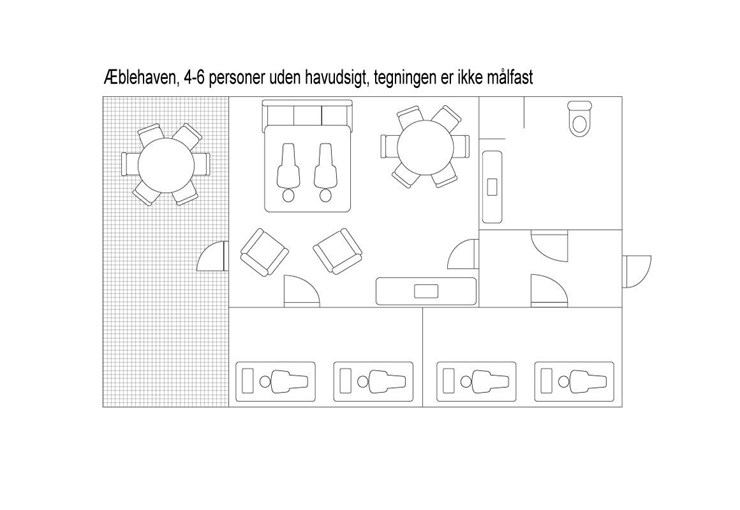Planritning – Semesterhus för 4–6 personer