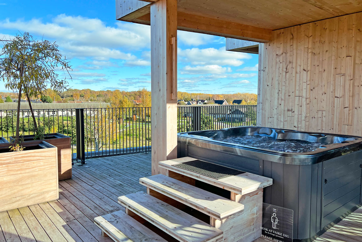 Slap af i spaen på hotellets tagterrasse