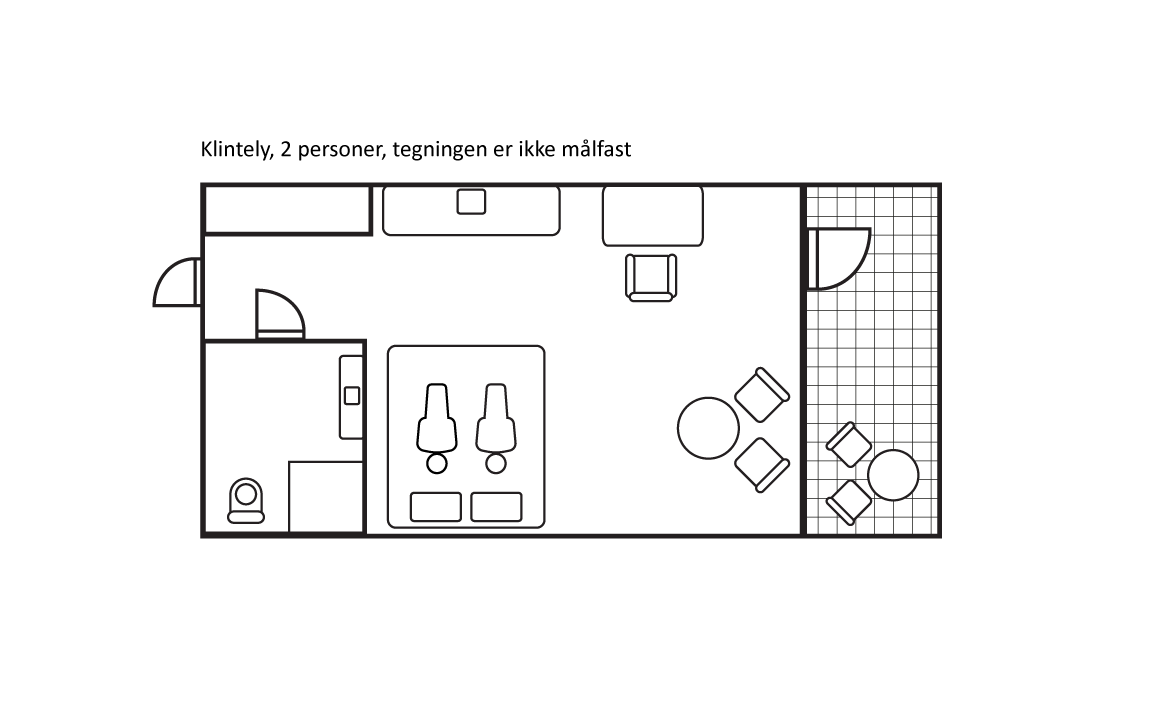 Planritning – Lägenhet för 2 personer
